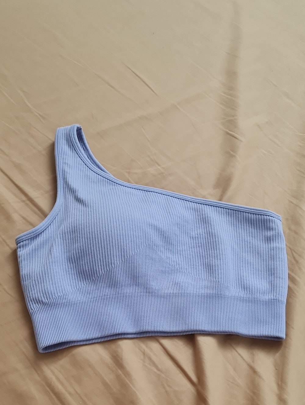 💥3for$15💥One-Shoulder Ribbed Bralette - Black